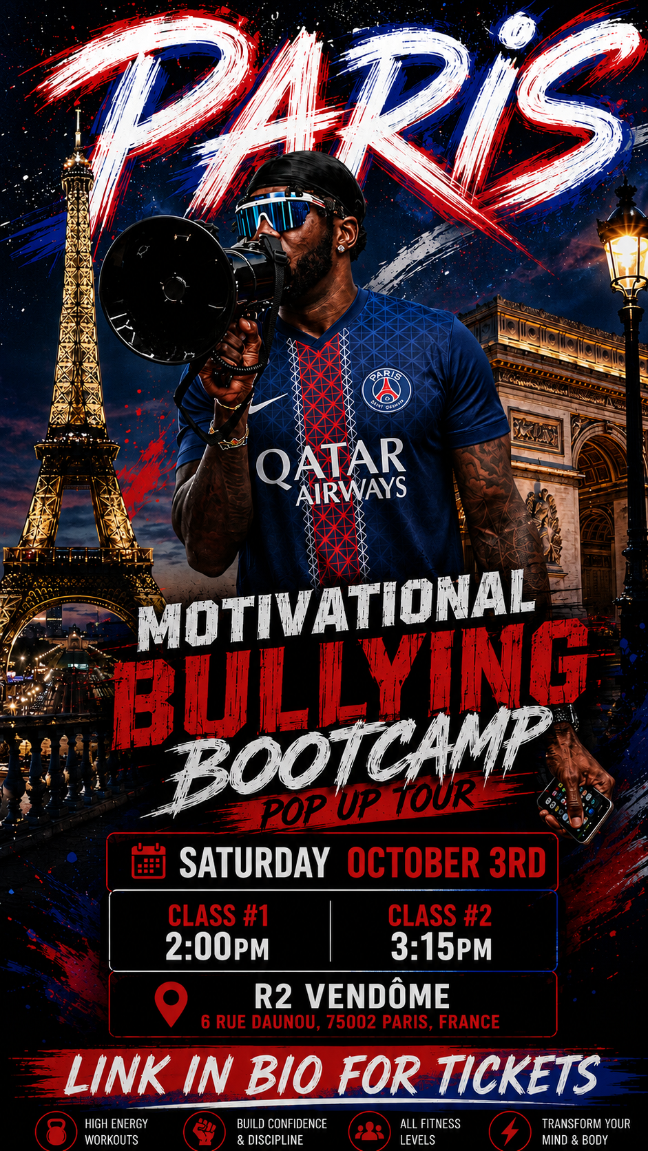 Motivational Bullying BootCamp Pop Up Tour - Paris, France
